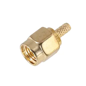 Conector do RF RPSMA macho Polaridade reversa Conector reto do plugue do friso SMA RG316 RG174 LMR200