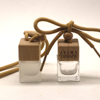 Diffuseur d'huiles essentielles suspendues en verre givré, désodorisant de voiture, 10 pièces, bouteille vide pour pendentif, diffuseur d'huiles essentielles