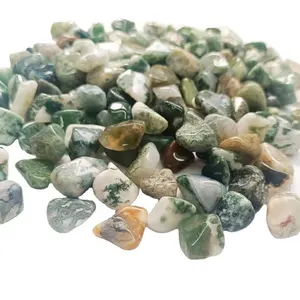 Hoge Kwaliteit Natuurlijke Minerale Edelstenen Mos Agaat Tumble Ruwe Stenen Healing Grind Stenen