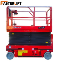 Nouvelle plateforme élévatrice à ciseaux hydraulique électrique rapide, capacité de charge 320 kg, hauteur de levage 10-16 m, empattement 1520 mm, temps de levage 150/120 secondes
