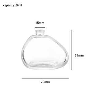 Hot Sale Unique Shape Crimp 50ml <strong>5cl</strong> Glass Mist Atomizer Perfume <strong>Bottle</strong> with Black Ball Cap and Spray - Product Image 2