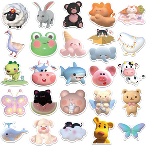 New Arrival 50pcs PVC ngẫu nhiên không thấm nước dễ thương động vật sticker cho trẻ em thanh thiếu niên chai nước ván trượt máy tính - Product Image 2