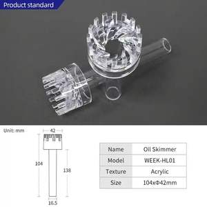 جهاز تنظيف غشاء الزيت من الأكريليك مقاس 16 مم جهاز إزالة سمك الأسماك من حوض المائي جهاز إزالة سمك الأسماك من سطح حوض المائي - Product Image 4