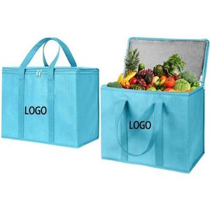 Bolsa Térmica de Algodón Resistente con Asas Duraderas y Cierres Dobles, Aislada, Reutilizable, Impermeable, para Compras, Alimentos y Paneles Solares - Product Image 5