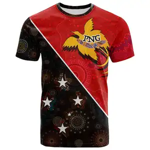 Papúa Nueva Guinea con estampado aborigen australiano camiseta de alta calidad Casual moda hombres manga corta verano acogedor deportes Top