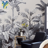 Papier peint mural 3D personnalisé avec des fleurs tropicales, décoration murale pour la maison, papiers peints pour le salon, luxe