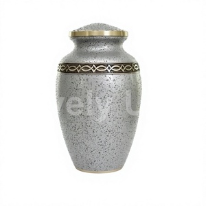 Urna funeraria de plata, urna de cremación conmemorativa para cenizas humanas, adecuada para entierro de cementerio o nicho, adultos de gran tamaño - Product Image 1