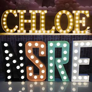 Newish LED <span class=keywords><strong>Love</strong></span> Word với bóng đèn vàng đỏ hồng trang trí đám cưới Ngày Valentine thiết lập ánh sáng Neon - Product Image 4