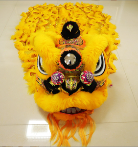 Lion Dance cinese taglia <span class=keywords><strong>normale</strong></span> due persone che indossano il Costume da ballo del leone per i bambini festa di ballo del leone carnevale - Product Image 3