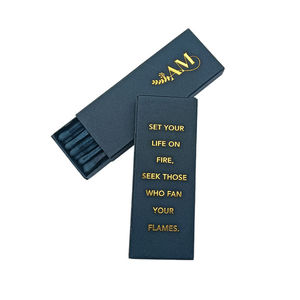 Fiammiferi Personalizzati in Scatola con Punta Nera, Stampa Personalizzata, Fiammiferi di Sicurezza con Bastoncino in Legno per Hotel e Candele - Product Image 3
