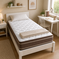 Matelas hybride à ressorts ensachés en mousse à mémoire de forme de bambou, avec gel ventilant et tissu tricoté, tailles Twin, Full, Queen, King, roulé en boîte