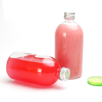 200Ml 250ML Personnalisé Jetable En Plastique Transparent Pour Animaux De Compagnie Potable Lait Thé Bouteille de Jus De Boisson Avec Couvercle
