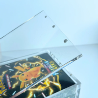Boîte de présentation en acrylique personnalisée pour booster de Pokémon 10x, avec couvercle magnétique, boîte de protection en acrylique de qualité supérieure