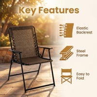 Chaise de relaxation pliante à gravité zéro avec accoudoirs, structure en acier inoxydable, imperméable, durable, hauteur réglable, confortable pour l'extérieur et le parc