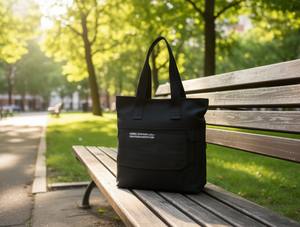 Borsa tote impermeabile in tessuto Oxford, colore unico, decorazione con lettere, uso quotidiano, tutte le stagioni - Product Image 2