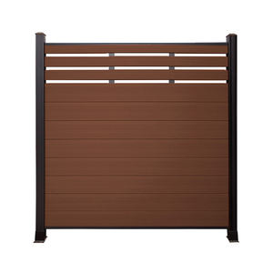 Pagar Komposit Kayu Plastik dengan Potongan Laser, Tiang Aluminium, Dekorasi, Panel Pagar WPC untuk Privasi, Dinding Slat, Luar Ruangan - Product Image 3