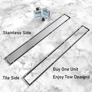 Tùy chỉnh gạch chèn kênh thép không gỉ Dải Siphon dài tầng chất thải cống phụ kiện phòng tắm tuyến tính vòi hoa sen tầng cống rãnh thoát nước - Product Image 2