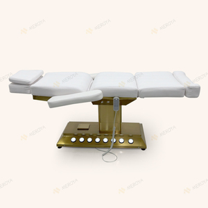 Luxury Gold Stainless Steel Base Foot Control Salon Cosmetic Facial Bed Modern 4 Motors Electric Table De Massage Head Spa - Product Image 5