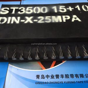 Harga Terbaik Sabuk Konveyor Karet Kabel Baja Tahan Air Profesional EP <span class=keywords><strong>100</strong></span> Bersertifikasi DIN22102 Kekuatan Tarik 6-25MPa - Product Image 4