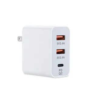 Akıllı kablosuz Pd 42W güç kaynağı Ac Dc duvar şarj cihazı tip-c 5V 2.4A 9V 2A 12V 1.5A PSU usb-c Usb C tipi soket Hub adaptörü