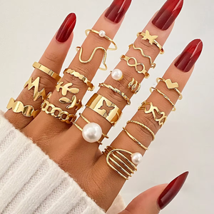 Vintage Style Colorful Zircon Crystal <strong>Ring</strong> butterfly love Geometric Design <strong>Ring</strong> <strong>Set</strong> for <strong>Women</strong> Jewelry Wholesale - Product Image 2