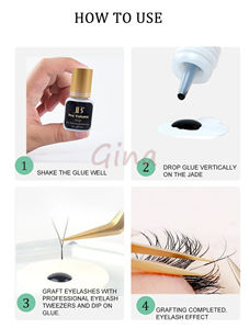 Cils professionnels I-beauty IB <span class=keywords><strong>Pro</strong></span> Volume Glue 1s Séchage Adhésif pour cils à faible irritation 5ml Noir Super Glue - Product Image 3