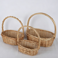 Direct van de fabriek: op maat gemaakte handgeweven rieten mand, bloemenmand, fruitmand, handmand voor picknick, opbergmand