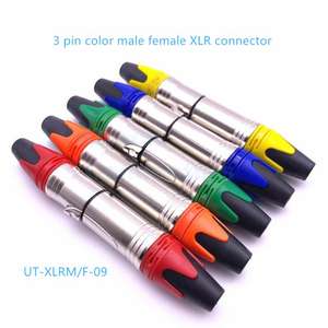 <span class=keywords><strong>Conector</strong></span> de varios colores <span class=keywords><strong>xlr</strong></span> 3 pin dmx, hembra, rojo, naranja, verde, azul, amarillo, 3 pines, macho, 3 p - Product Image 2