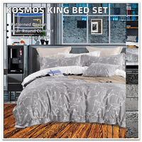 Parure de couette King Size de qualité supérieure, style européen, texture estampée or, imprimé numérique, 100% polyester, tissage 200TC