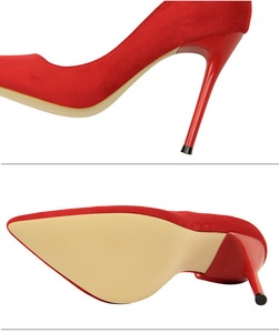 Scarpe da Donna con Tacco Alto <span class=keywords><strong>Color</strong></span> <span class=keywords><strong>Nude</strong></span> a Punta Eleganti per Cerimonie Scarpe da Donna in Pelle con Borchie - Product Image 5