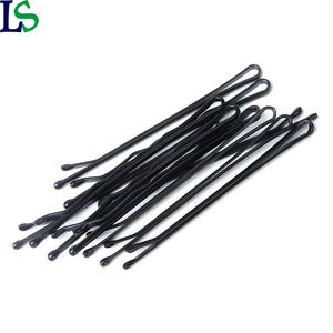 Venta al por mayor de metal negro horquilla flequillo cabeza pinzas fijas accesorios para el cabello en forma de U peluquería horquillas - Product Image 2