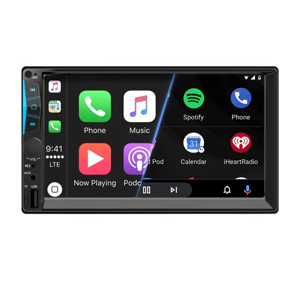 2 Din Audio Stereo Touch Screen capacitivo musica Carplay lettore multimediale per auto da 7 pollici con Gps retromarcia vista autoradio