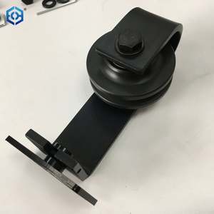 Rodillo de montaje superior de pista plana negra para herrajes para puertas de Granero corredizas plegables - Product Image 2