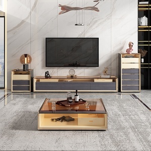 Sản Xuất Tại Trung Quốc Bộ Đồ Nội Thất Phòng Khách Bộ Bàn Cà Phê Bằng Gỗ Giá Rẻ Thiết Kế Đơn Giản Hiện Đại - Product Image 5