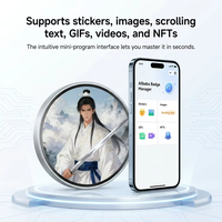 Botón Inteligente Dinámico con Pantalla Táctil HD de 1.85 Pulgadas, Programable por Bluetooth, para Uso en Interiores y Exteriores, Ideal para Promociones en Aeropuertos