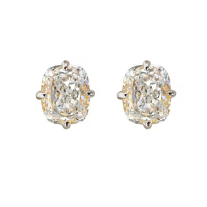 Boucles d'oreilles solitaires minimalistes pour femme en or 14K rempli, avec zircon cubique taille coussin 7x9mm, coupe glacé<span class=keywords><strong>e</strong></span> étincelante et géométrique, inaltérable - Product Image 3