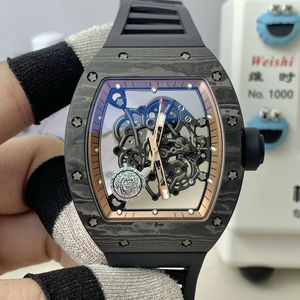 Montre automatique de luxe Richardes NTPT, boîtier ovale en fibre de carbone, bracelet en fluororubber naturel, matériau en titane de haute qualité - Product Image 1