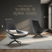 Fauteuil de salon pivotant moderne de luxe en cuir PU, siège d'appoint rembourré en mousse, inclinable manuel, pieds en métal robustes pour salon