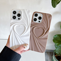 Offre Spéciale nouveau 3D mignon rides coeur amour étui de téléphone souple pour iPhone 16 15 14 13 12 11 Pro Max