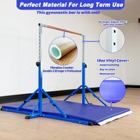 Barra de Gimnasia Ajustable y Plegable para Ejercicios de Fitness, Atletismo, Pre-Gimnasia, Entrenamiento en Casa, Gimnasio Interior
