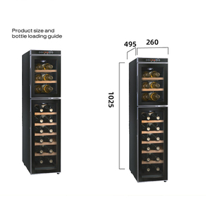 Bacchus Hộ Gia Đình 18 Chai Nhiệt Điện Nhỏ Làm Mát Rượu Gỗ Kệ Gỗ Khu Vực Kép Rượu Hầm Tủ Lạnh - Product Image 5