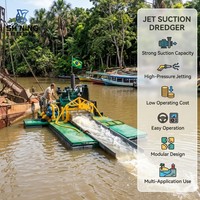 Drague à aspiration par jet, profondeur de dragage de 15 m, pour l'extraction de sable alluvial, la remise en état des terres, le dragage de rivières intérieures, travaux sur site