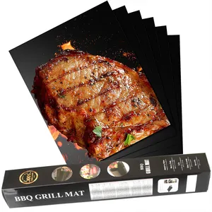 Dongjian Non Stick Baking & Grilling Mats Heavy Duty Reusable Easy to Clean BBQ Grill Mats