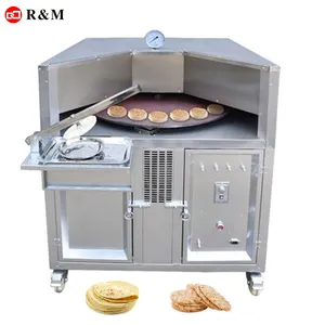 Commercial rotating flat naan bake making electric gas tandoor lebanese chapati arabic roti pita bread oven other snack machines