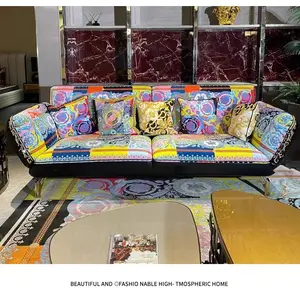 黑色和金色阿拉伯majlis沙发客厅家具迪拜风格沙发路易14三座家庭最佳品质沙发套装
