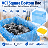 Sacs d'emballage VCI personnalisables, résistants à la corrosion, en polyéthylène basse densité, épais, à fond carré, pour pièces métalliques industrielles