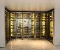 Réfrigérateur à vin en métal, armoire à vin personnalisée pour hôtel, maison, vitrine à verres à vin, refroidisseur de bouteilles de vin pour bars et restaurants