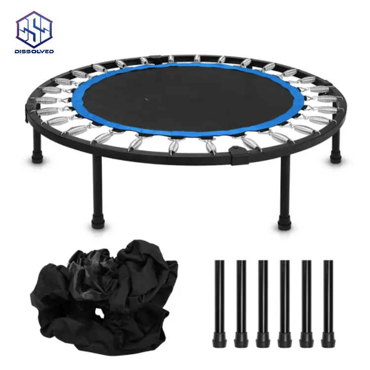 48" Mini Jumping Fitness Indoor Trampoline Cardio Trainer Weight Loss Kid Small Bouncing Bed Trampoline