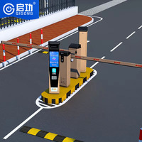 Barrière de parking automatique Qigong avec bras droit, système de stationnement extérieur intelligent