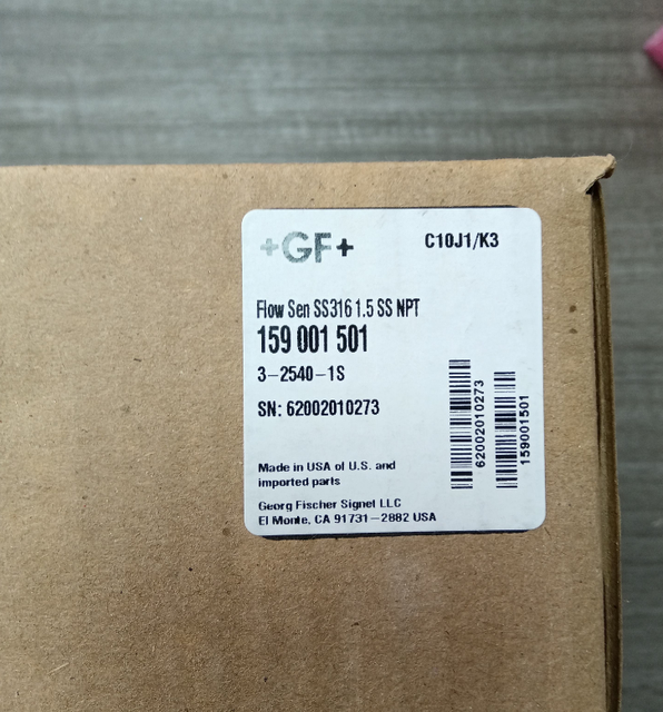 GF Signet 3-2540 High Performance Stainless Steel Paddlewheel Flow Sensor-Black Air Medium 1 Year Warranty
